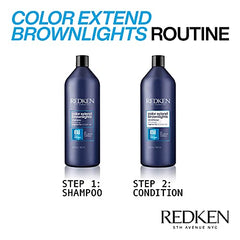 Redken Color Extend Brownlights Blue Conditioner | Hair Toner For Natural & Color-Treated Brunettes | Tones Hair & Removes Brass | Packaging May Vary