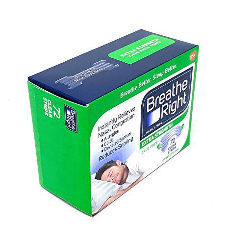 Breathe Right BR Clear Nasal Strips 72 Ct