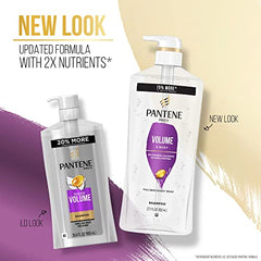 PANTENE PRO-V Volume & Body Shampoo, 820mL, Twin Pack and Intense Rescue Shot Treatment 15mL for dry hair