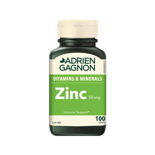 Adrien Gagnon - Zinc 50mg, Immune System Support, 100 Tablets