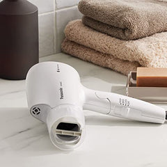 Panasonic EHNA2C Hydrating Nanoe Salon Travel Hair Dryer with Oscillating Quick Dry Nozzle, White