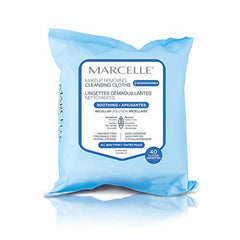 Marcelle Biodegradable and Recyclable Cleansing Cloths, All Skin Types, Fragrance-Free, Hypoallergenic, 40 Wipes