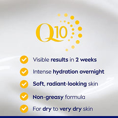 Nivea Q10 Anti-Wrinkle Moisture Replenishment Night Cream, 50mL | Anti-wrinkle night cream with argan oil