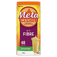 Metamucil, Daily Psyllium Husk Powder Supplement, Sugar-Free, 4-in-1 Fiber for Digestive Health, Unflavoured Smooth Flavored Drink, 48 Servings, (Packaging May Vary)