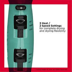 Revlon Volume Booster Hair Dryer | 1875W for Voluminous Lift and Body, (Green)