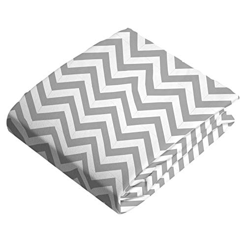 Kushies Baby Contour Change Pad Cover Ultra Soft 100% Cotton Flannel, Made in Canada, Grey Chevron