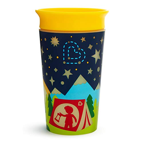 Munchkin-Miracle-360-Degree-Glow-in-The-Dark-Sippy-Cup,-9-Oz,-Camping,-Yellow