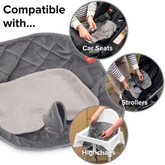 Diono Ultra Dry Seat Deluxe, Car Seat Waterproof Potty Training Pad for Infants Baby and Toddlers, 2-Layer Waterproof Liner Multi-Use for High Chair, Car Seats and Strollers, Machine Washable, Gray