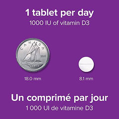 Vitamin D3, 1000IU, Tablets Value Size - Zecoya