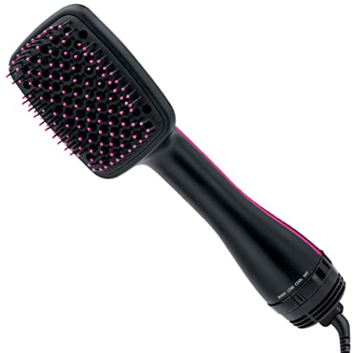 Revlon RVDR5212F Salon One-Step™ Hair Dryer Brush Styler, Tourmaline Technology™, Straightener Paddle Design, Multiple Heat Settings, Less Frizz, Detangling Bristles, Lightweight, Max Drying Power, Black