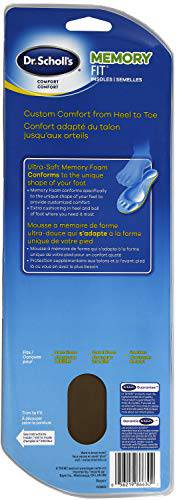 Dr. Scholl’s MEMORY FIT Insoles with Massaging Gel Advanced (Men's 8-14, Women's 6-10) // Pillow-Soft Memory Foam Conforms to Your Foot