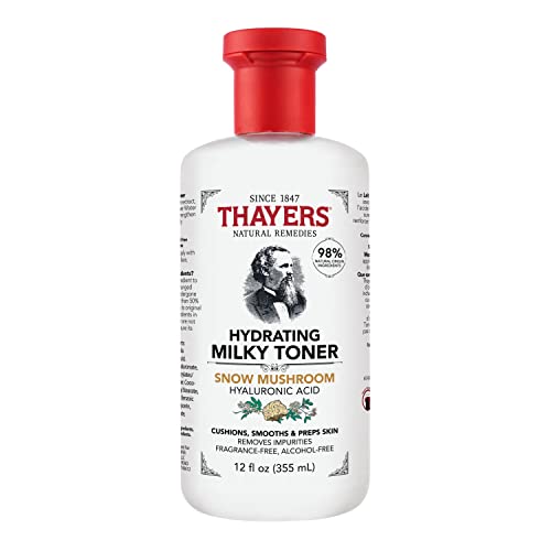 THAYERS Milky Face Toner Skin Care with Snow Mushroom and Hyaluronic Acid, Natural Gentle Facial Toner, for All Skin Types, 355ml