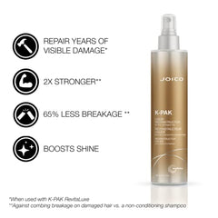 Joico K-PAK Liquid Reconstructor, Leave In Spray for Fine, Damaged Hair, 300mL