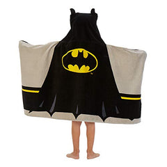 Franco Kids Bath and Beach Super Soft Cotton Hooded Towel Wrap, 24 in x 50 in, Batman