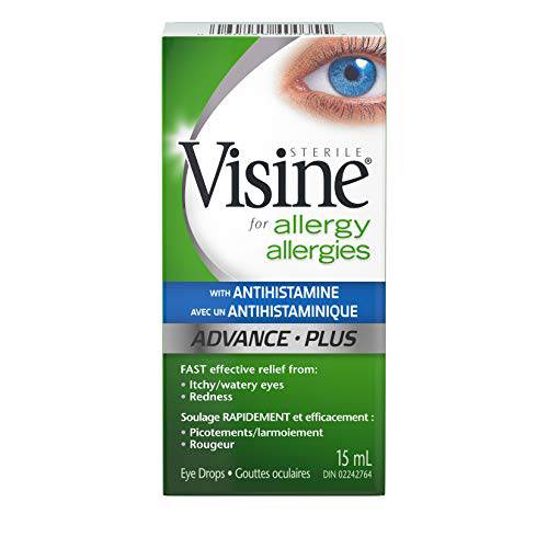 Visine Antihistamine Advance Allergy Eye Drops, 15 ml