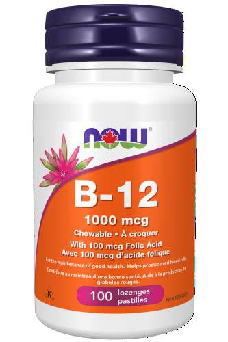 Now B-12 1000mcg+Folic Acid 100mcg 100chews