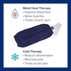 Carex Bed Buddy Back Wrap - Microwaveable Heating Pad - Moist Heating Pad and Cold Pack for Back Pain, Neck Pain, Muscle Pain Blue