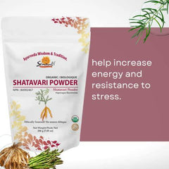 Organic Shatavari Powder 200g/ NPN 80092467/ Asparagus Racemosus/Adaptogen/Energy & Stress