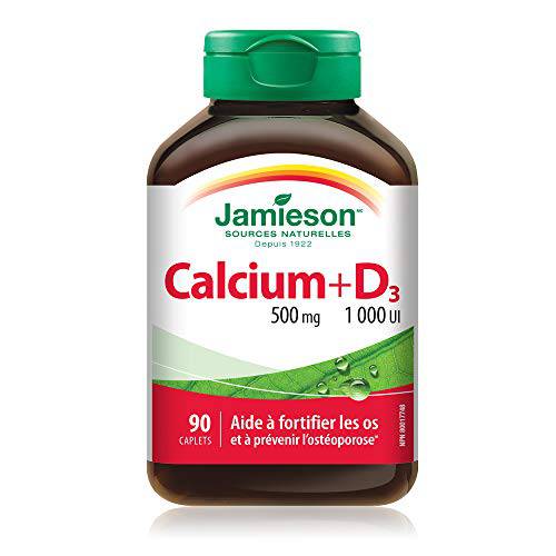 Jamieson Calcium 500mg + Vitamin D 1000IU 90 Caplets