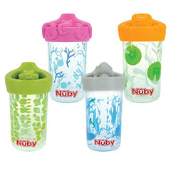 Nuby No Spill 3D Character Sippy Cup with Soft Touch Flo Silicone Top, 12 Ounce, Shark