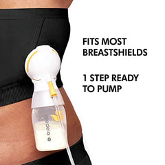 Medela Hands Free Pumping Bustier | Easy Expressing Pumping Bra with Adaptive Stretch for Perfect Fit | Black Small