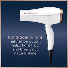 Conair 1875 Watt Double Ceramic Hair Dryer with Ionic Conditioning