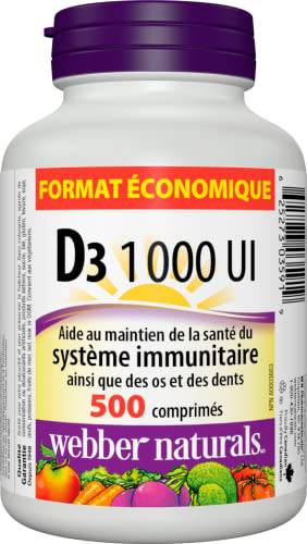 Vitamin D3, 1000IU, Tablets Value Size - Zecoya