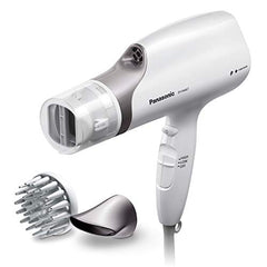 Panasonic Ehna67 Hydrating Nanoe Salon Hair Dryer With Oscillating Quick Dry Nozzle, Duffuser, and Concentrator Attachments, White Gold, 1.0 kilogram