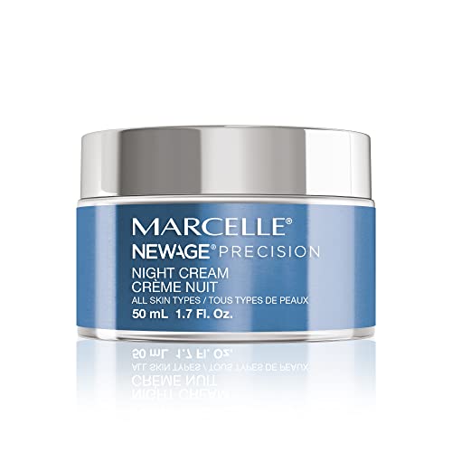 Marcelle NewAge Precision Night Cream, Anti-Wrinkle Firming Cream, Smoothing and Plumping, with Probiotics and Oat Extract, Hypoallergenic, Fragrance-Free, Cruelty-Free, Clean, 50 mL