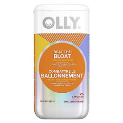 OLLY Beat The Bloat Capsules, Belly Bloat Relief for Gas and Water Retention, Digestive Enzymes, Vegetarian, Supplement for Women - 25 Count