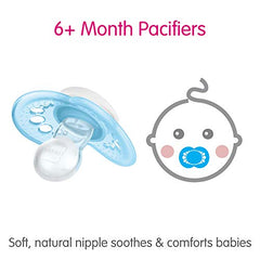 MAM Trends Design Collection Pacifier for Babies 6+ months (3 Pacifiers), MAM Soother with Soft Silicone Nipple, Girl Baby Essentials, Designs May Vary