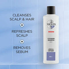 Nioxin System 5 Scalp Cleansing Shampoo with Peppermint Oil, For Bleached & Chemically Treated Hair with Light Thinning, 33.8 fl oz