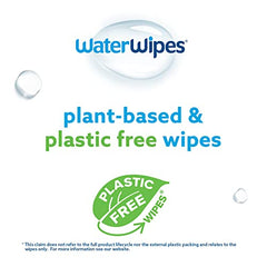 WaterWipes Plastic-Free Textured Clean, Toddler & Baby Wipes, 99.9% Water Based Wipes, Unscented & Hypoallergenic for Sensitive Skin, 240 Count (4 packs), Packaging May Vary