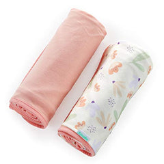 Ingenuity Naps & Nights 2-Pack Infant Swaddle Multi-Use Blanket Set- Posy