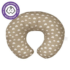 Boppy Nursing Pillow Original Support, Tan Pebbles, Ergonomic Nursing Essentials for Bottle and Breastfeeding, Firm Hypoallergenic Fiber Fill, with Removable Nursing Pillow Cover, Machine Washable