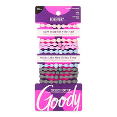 Goody Ouchless Forever Thin Hair Elastics 10Ct. Assorted