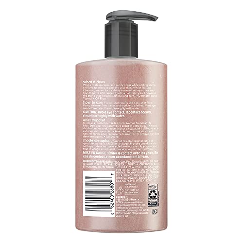 Bioré Rose Quartz + Charcoal Daily Purifying Cleanser, Face Wash for Oily Skin (200 mL)