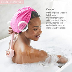 PMD Clean Body - Smart Body Cleansing Device with Silicone Brush & Three Interchangeable Attachments - Waterproof - SonicGlow Vibration - Cleanse, Exfoliate, & Massage Body