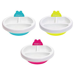 bblüv - Platö - Warming Plate - 3 Compartment, Non-Toxic, BPA Free with Suction Base for Baby Toddler (Pink)