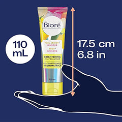 Bioré® Brightening Jelly Cleanser With Yuzu Lemon + Ginseng, Facial Wash (110 mL)