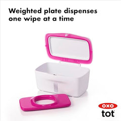 OXO Tot PerfectPull™ Wipes Dispenser with Weighted Plate- Pink