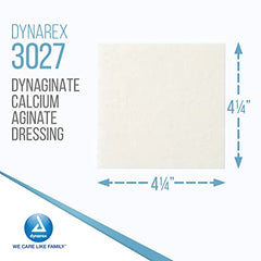 Dynarex Dynaginate Calcium Alginate Dressing, 10 Count/4.25 x 4.25 Inch