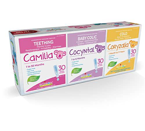 Boiron Baby Box Gift Set: Camilia 30 Doses, Coryzalia 30 Doses, Cocyntal 30 Doses 30 milliliter