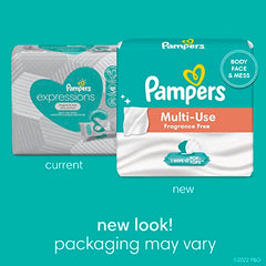 Pampers Baby Wipes Multi-Use Fragrance Free 1X Pop-Top Packs 56 Count