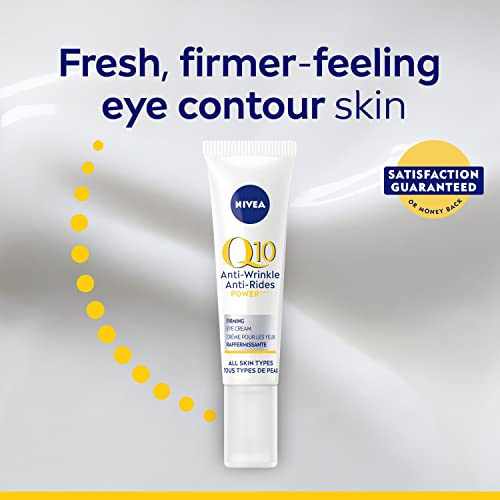 NIVEA Q10 POWER Anti-Wrinkle + Firming Eye Cream, 15mL | Anti-wrinkle eye cream with antioxidant Q10