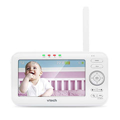 VTech VM5262 5" Digital Video Baby Monitor with Pan & Tilt Camera, White, One Size