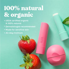 eos 100% Natural & Organic Lip Balm Sphere- Sweet Mint, All-Day Moisture, Made for Sensitive Skin, 7g