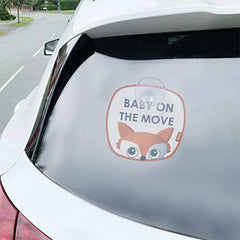 Diono Baby On The Move 2 Pack of Baby On Board Car Window Stickers with Suction Cups