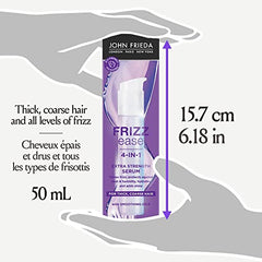 John Frieda Frizz Ease Extra Strength Serum for Frizz-Free Hair, Ideal for Thick, Coarse Hair (50 mL)