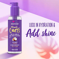 Aussie Miracle Curls Curl-Defining Oil Hair Treatment with Jojoba Oil 95 mL